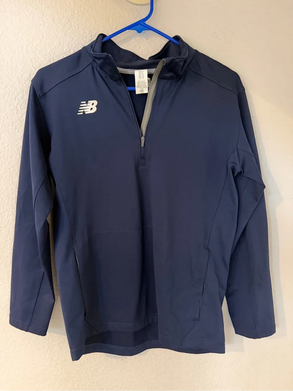 New Balance Navy Long-Sleeve quarter zip- YXL